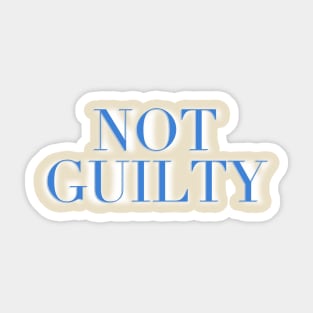 Not Guilty Sticker